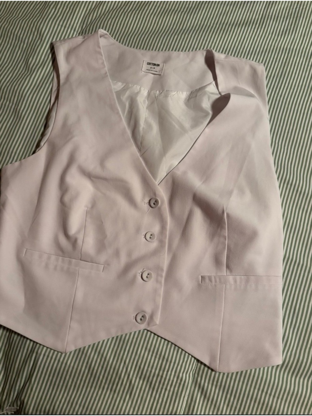 Cotton On Button-Up Tailored Vest